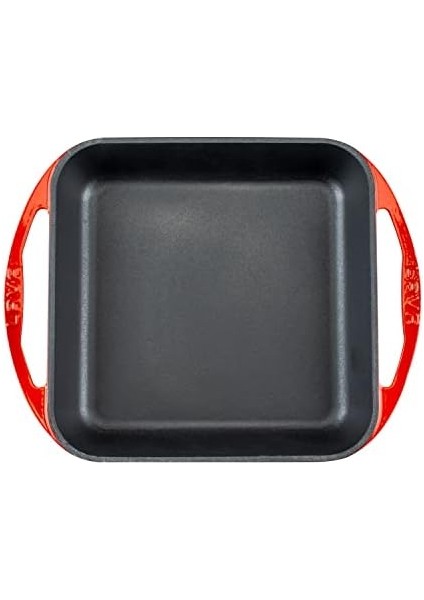 Döküm Kızartma Tavası, Kare, 26X26 Cm, Kırmızı fiyatları