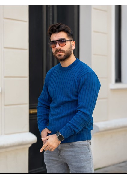 Bisiklet Yaka Triko Kazak