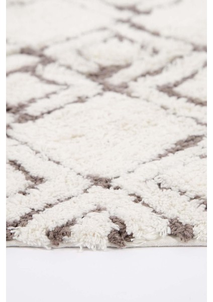 Yumuşak Pamuk Banyo Paspası Takımı 2'li Kahverengi ve Gri 40X60 60X90