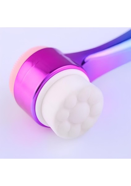 Çift Işlevli Renkli Cilt Yüz Temizleme Fırçası Peeling Masaj Etkili Gözenek Temizleyici Alet modelleri
