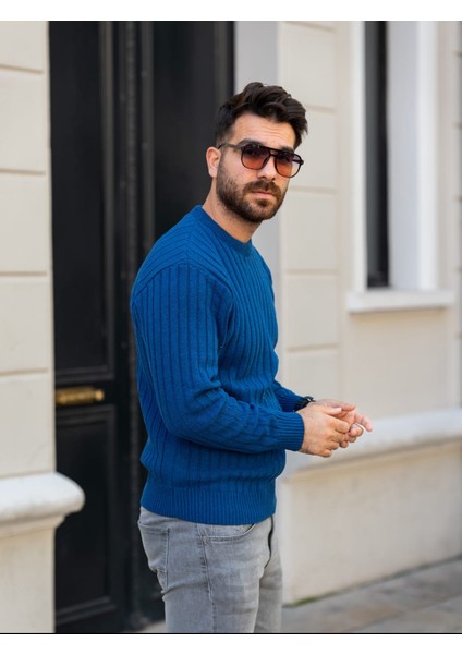 Bisiklet Yaka Triko Kazak fırsatları