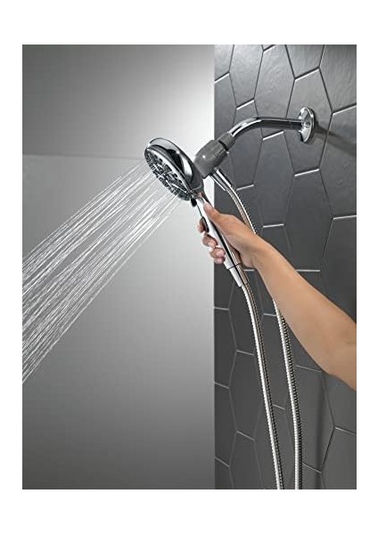 Faucet 6 Sprey Suredock Manyetik Duş Başlığı, El Duşlu, Hortumlu Krom Duş Başlığı, Duş Başlıkları ve El Duşları, El Duşu,, Krom 75609 modelleri