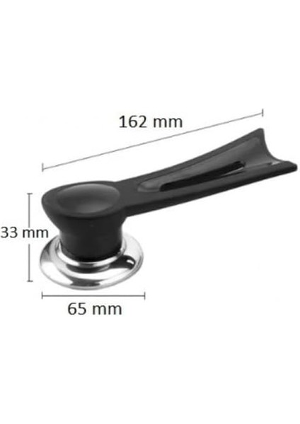 Dikey Tasarım Tencere Kapağı Kolu, Siyah Metal, Dayanıklı ve Ergonomik Tasarım, Montaj, Dayanıklı ve Şık Görünüm, Tüm Tencere Kapaklarıyla Uyumlu modelleri
