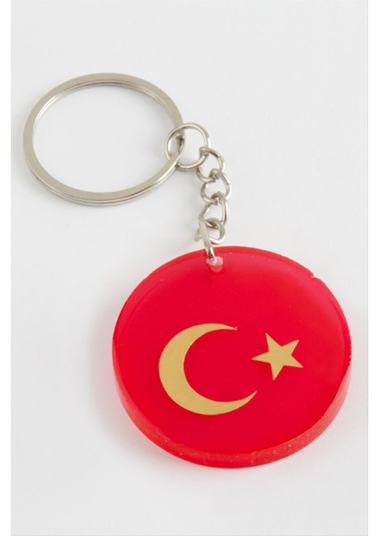 Ay Yıldız Epoksi Anahtarlık