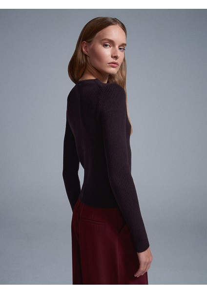 10819 Yün Karışımlı Ince Triko-Koyu Kahve fiyatları