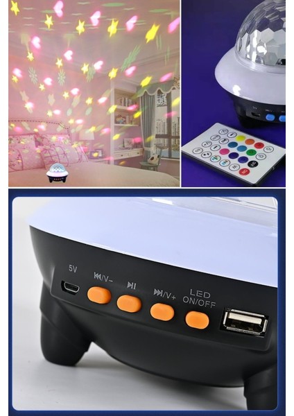 Renkli Led'li Müzikli Tavan Projektör ve Gece Lambası fiyatları