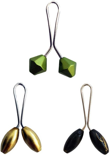 3 Adet Tesettür Eşarp ve Şal Klipsi Sarı Siyah Yeşil