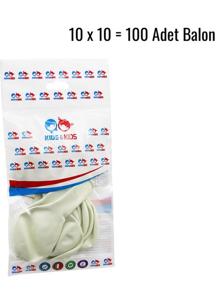 Beyaz 100PCS Balon G-90A (5067)