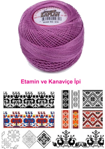 Kaplan Etamin ve Kanaviçe Ipi 8 No Kod/renk: 916 - Royaleks fiyatları