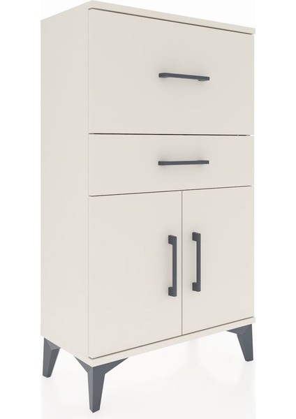 Arges Komodin Tek Raflı 2 Çekmeceli 2 Kapaklı 60X30X106 Aytaşı-Aytaşı modelleri