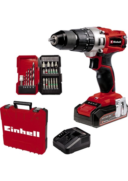 Akülü Darbeli Vidalama Te-Cd 18/2 Li-I +22 (1X2,5AH) Power X- (Li-Ion, 18 V, 44 Nm, 2 Vitesli Şanzıman, 2,5 Ah Akü, Hızlı Şarj Cihazı, 22 Parçalı Uç Seti ve Çanta) - 4514220