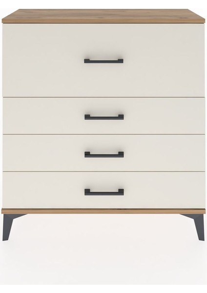 Arges Şifonyer 4 Çekmeceli 88X30X96 Çam-Aytaşı