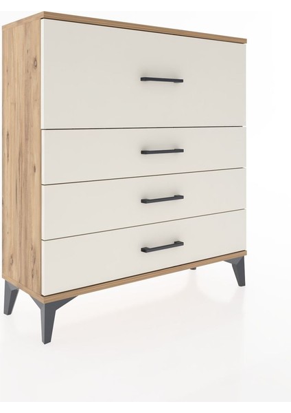 Arges Şifonyer 4 Çekmeceli 88X30X96 Çam-Aytaşı fiyatları