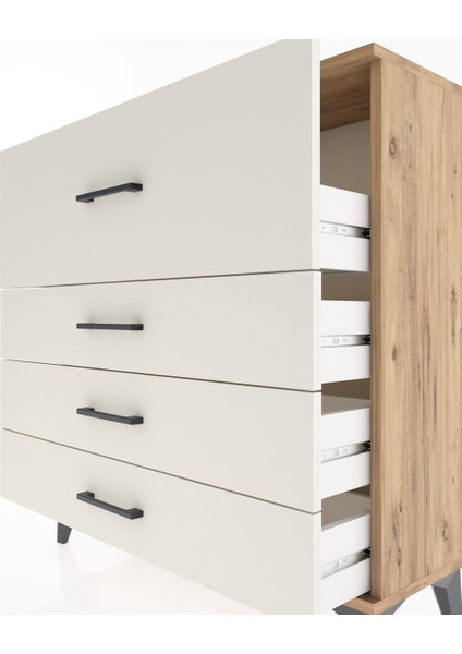 Arges Şifonyer 4 Çekmeceli 88X30X96 Çam-Aytaşı fırsatları