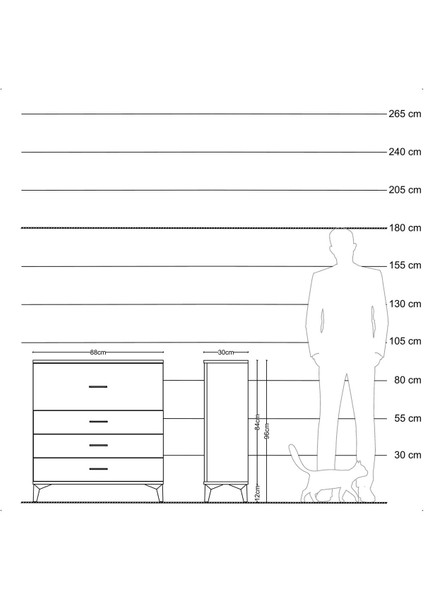 Arges Şifonyer 4 Çekmeceli 88X30X96 Çam-Aytaşı indirimleri
