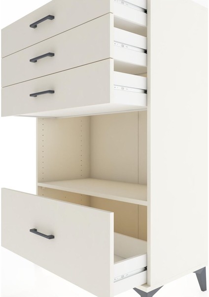 Hyperion Dolap Tek Raflı 4 Çekmeceli 88X44X134 Aytaşı-Aytaşı indirimleri