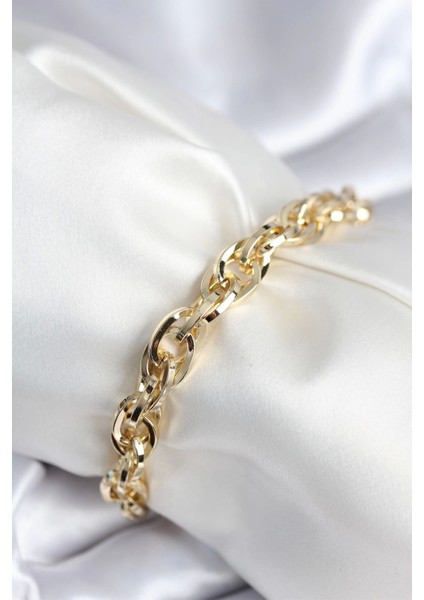 Bfs Pirinç Gold Renk Zincir Model Kadın Bileklik