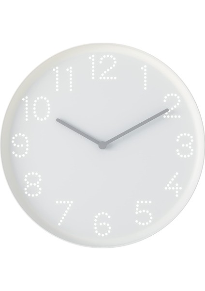 Tromma Duvar Saati, 25 Cm, Beyaz