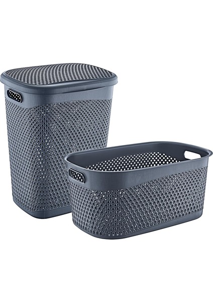 Katre Kirli Çamaşır Sepeti ve Çamaşır Selesi Set