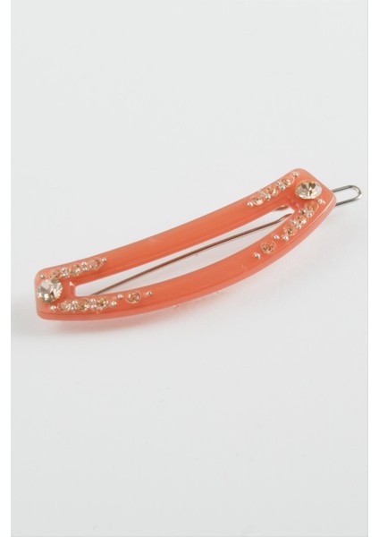 Oval Taşlı Klipsli Toka