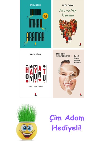 Erol Göka 4 Kitap Seti + Çim Adam Hediye
