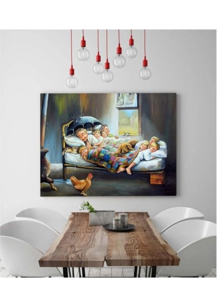 Kanvas Tablo Mutluluğun Resmi Aile Dekoratif Kanvas Tablo 50 x 70