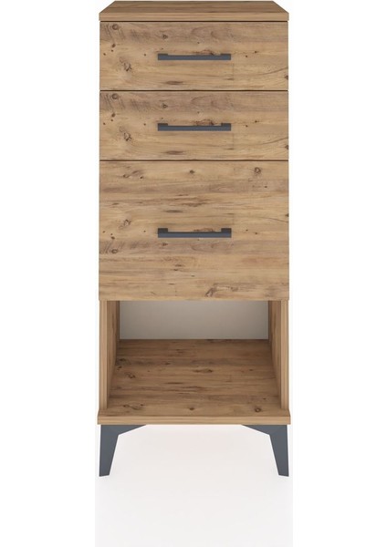 Arges Komodin 3 Çekmeceli 44X30X106 Çam-Çam