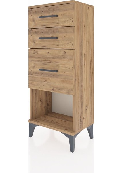 Arges Komodin 3 Çekmeceli 44X30X106 Çam-Çam modelleri