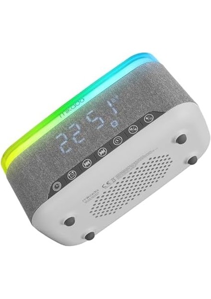 Md-W8 1200MAH Kablosuz Şarj, Alarmlı Saat ve Rgb Gece Lambası Özellikli Hoparlör fiyatları
