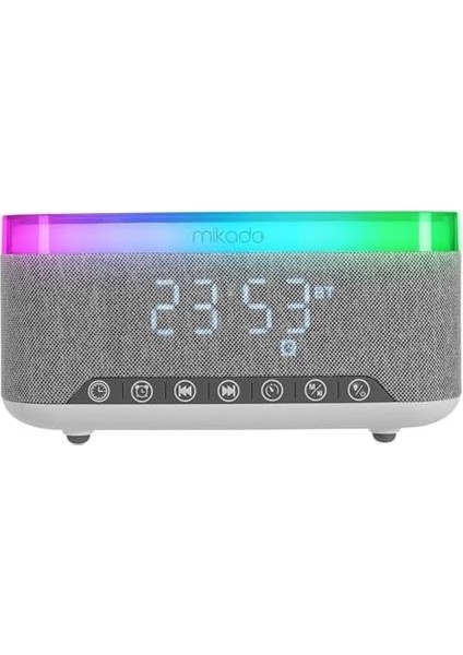 Md-W8 1200MAH Kablosuz Şarj, Alarmlı Saat ve Rgb Gece Lambası Özellikli Hoparlör modelleri