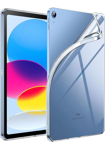 ile Uyumlu 11 Inç iPad (A16) / iPad Air 10.9 Inç/ipad 10.nesil 10.9 Kılıf Şeffaf Silikon Arka Kapak