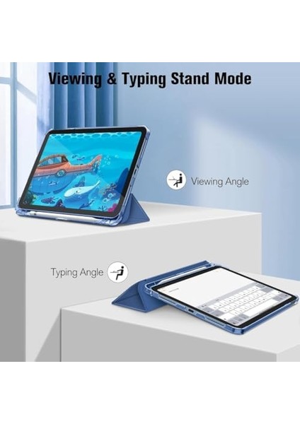 iPad 11.nesil A16 11INÇ/10.NESIL 10.9inç ile Uyumlu Kılıf Flip Cover Bölmeli Pc Lacivert modelleri