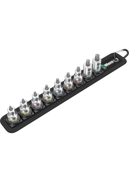 05003972001 Belt B 3 Hf Zyklop Bit Somun Seti, Tutma Fonksiyonlu, 3/8 Inç Tahrik, 9 Parça