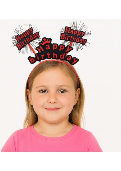 Doğum Günü Kutlaması Için Kırmızı Taç – Işıltılı Yazılı Parti Tacı (4172)