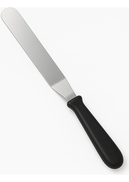 Profesyonel Ofset Pasta Spatulası – 32 cm Paslanmaz Çelik Kek ve Kurabiye Sıvama Spatulası | Ergonomik Saplı Dekorasyon Aleti
