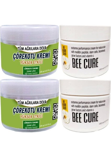 Çörek Otu Kremi Vücut Sızıları Için 2X150 Ml+Bee Cure Krem 2X150 ml