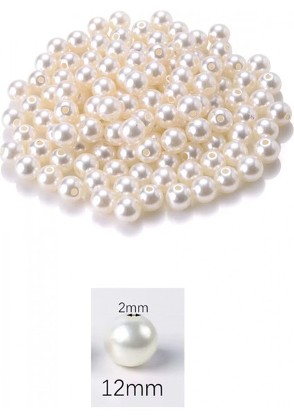 1.000 Gram (1 Kg.) 12MM Krem Renk Plastik Inci Boncuk Çanta ve Takı Yapım Boncuğu (~800 Adet) fiyatları