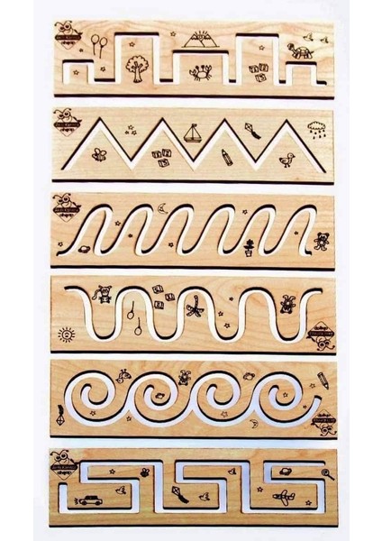 Karınca Ahşap Çizim Kalıpları Eğitici Oyuncak