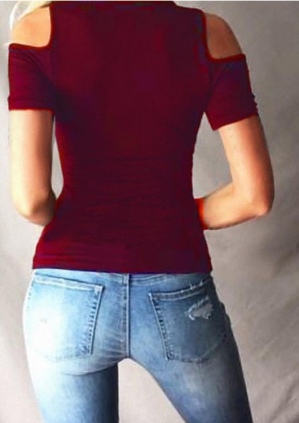 Kadın Bağcık Detaylı Viskon Kumaş Bluz 55CM modelleri