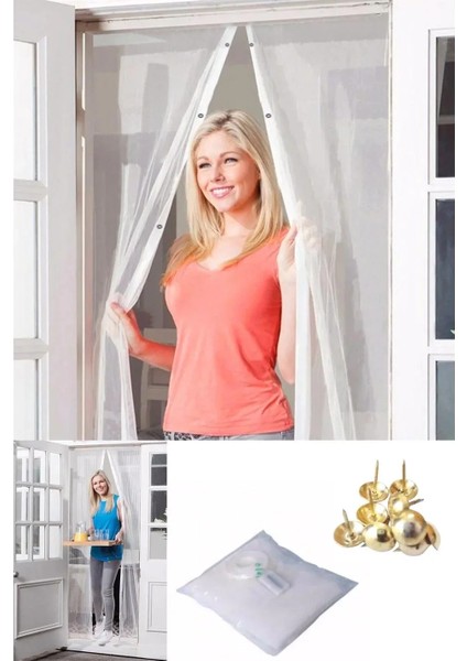 Mıknatıslı Kapı Sinekliği Tül Perde 105 x 210 cm (4172) fiyatları