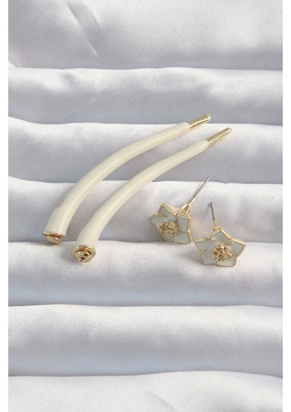 Pirinç Krem Renk Botega Küpe - TJ-BKP9169 fiyatları