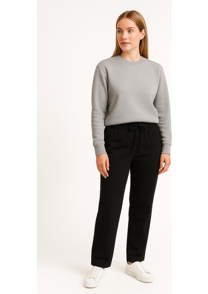 Clemantıs Kadın Organik Pamuk Likralı Futter Eşofman Altı Düz Renk fırsatları