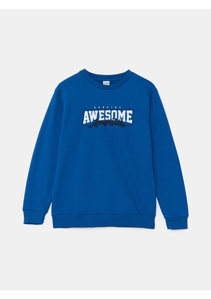 Yeni Sezon Bisiklet Yaka Erkek Çocuk Sweatshirt modelleri
