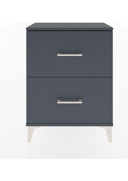 Arges Komodin 2 Çekmeceli 60X30X80 Antrasit-Antrasit