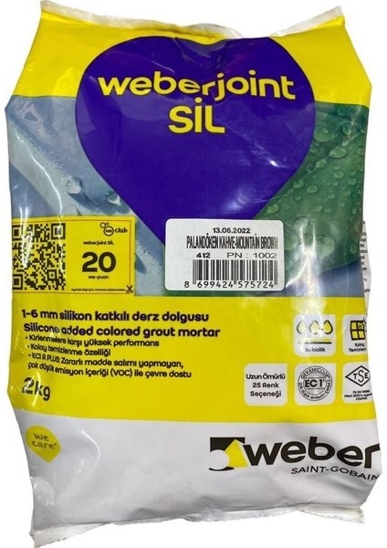 Weber Joint Sil 412 Palandöken Kahve Derz Dolgu 2 kg