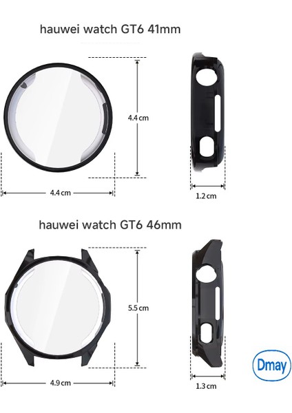 Huawei Watch Gt 6 Pro (46MM) - Gt 6 (46MM) - Gt 6 (41MM) Uyumlu Uyumlu 360 Full Koruma Silikon Kılıf indirimleri