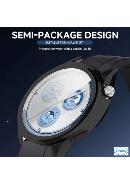 Huawei Watch Gt 6 Pro (46MM) - Gt 6 (46MM) - Gt 6 (41MM) Uyumlu Uyumlu 360 Full Koruma Silikon Kılıf