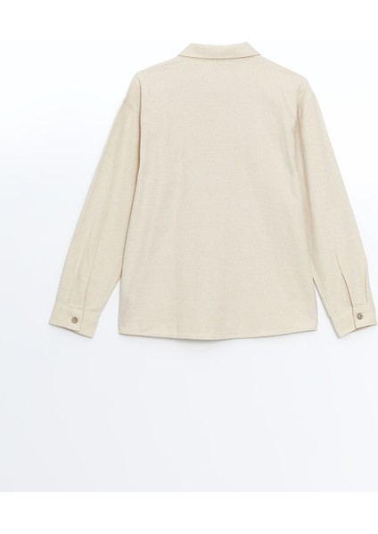 Yeni Sezon Uzun Kollu Keten Karışımlı Erkek Çocuk Gömlek fiyatları