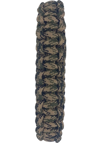 Kahverengi Üstü Siyah Yeşil Noktalı Paracord Bileklik