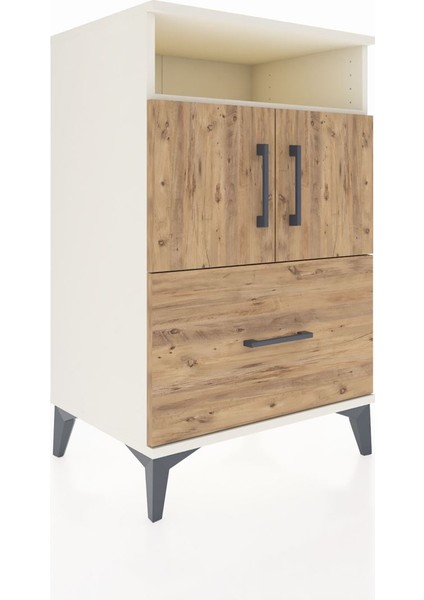 Hyperion Komodin 2 Raflı Tek Çekmeceli 2 Kapaklı 60X44X96 Aytaşı-Çam fiyatları